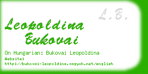 leopoldina bukovai business card